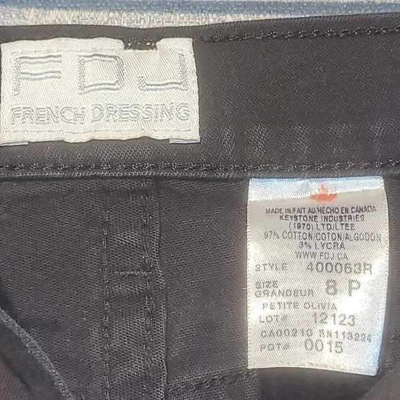 FDJ FRENCH DRESSING JEANS Women's Black in  Size 8P - Picture 3 of 12